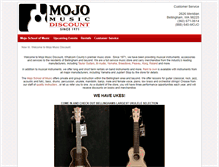 Tablet Screenshot of mojomusicdiscount.com